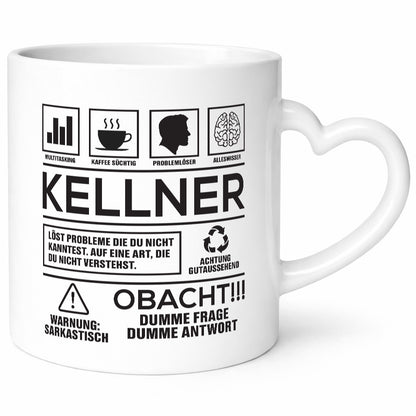 Achtung Probleme Kellner | kellnern Bedienung lustiger Spruch Geschenk Humor