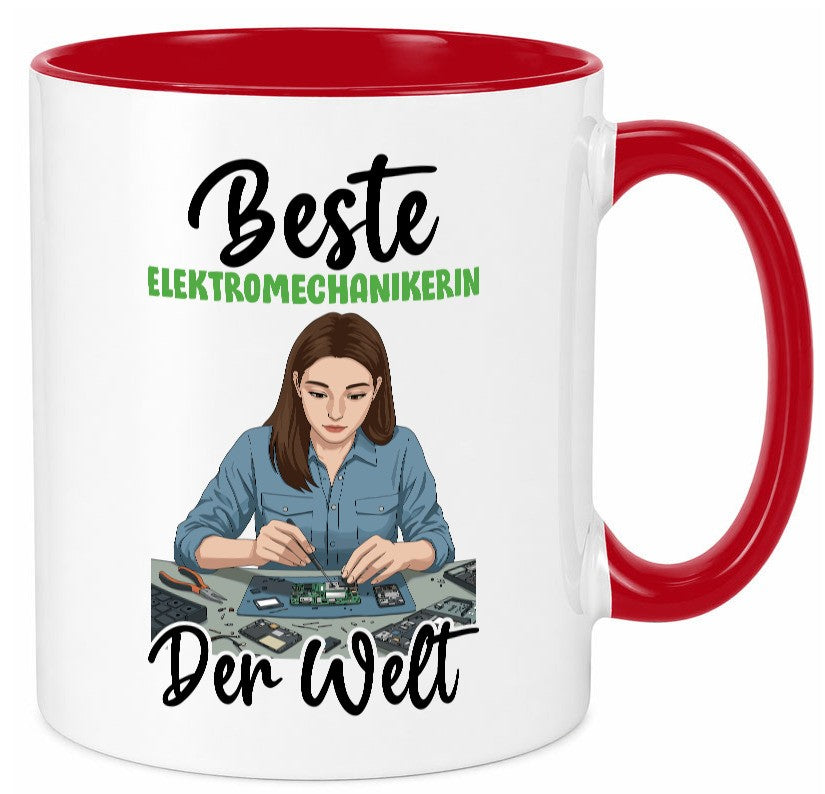 Beste Elektromechanikerin | Mechanikerin v2 Geschenkidee Humor Tasse