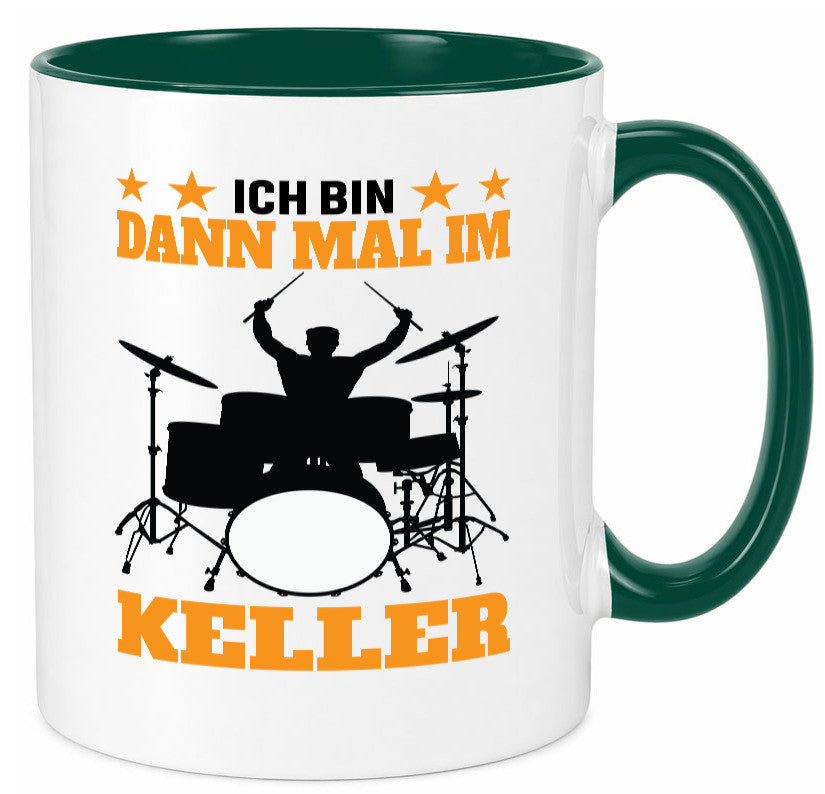 Ich bin dann mal im keller | Schlagzeug Musiker Musik lustig Humor Geschenkidee