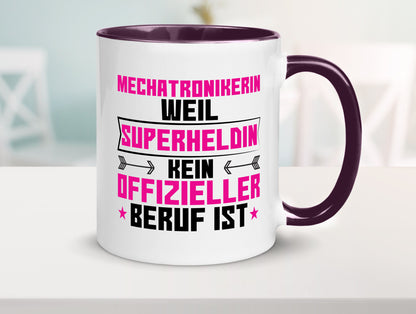 Superheldin Mechatronikerin | KFZ Werkstatt Geschenkidee Humor Tasse