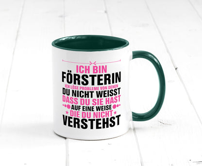 Löse Probleme: Försterin | Forst Arbeit lustiger Spruch Geschenk Kollegen Büro