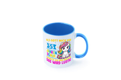 55. Geburtstag | Als Gott mich schuf 40 Jahre v2 lustiger Spruch Geschenk