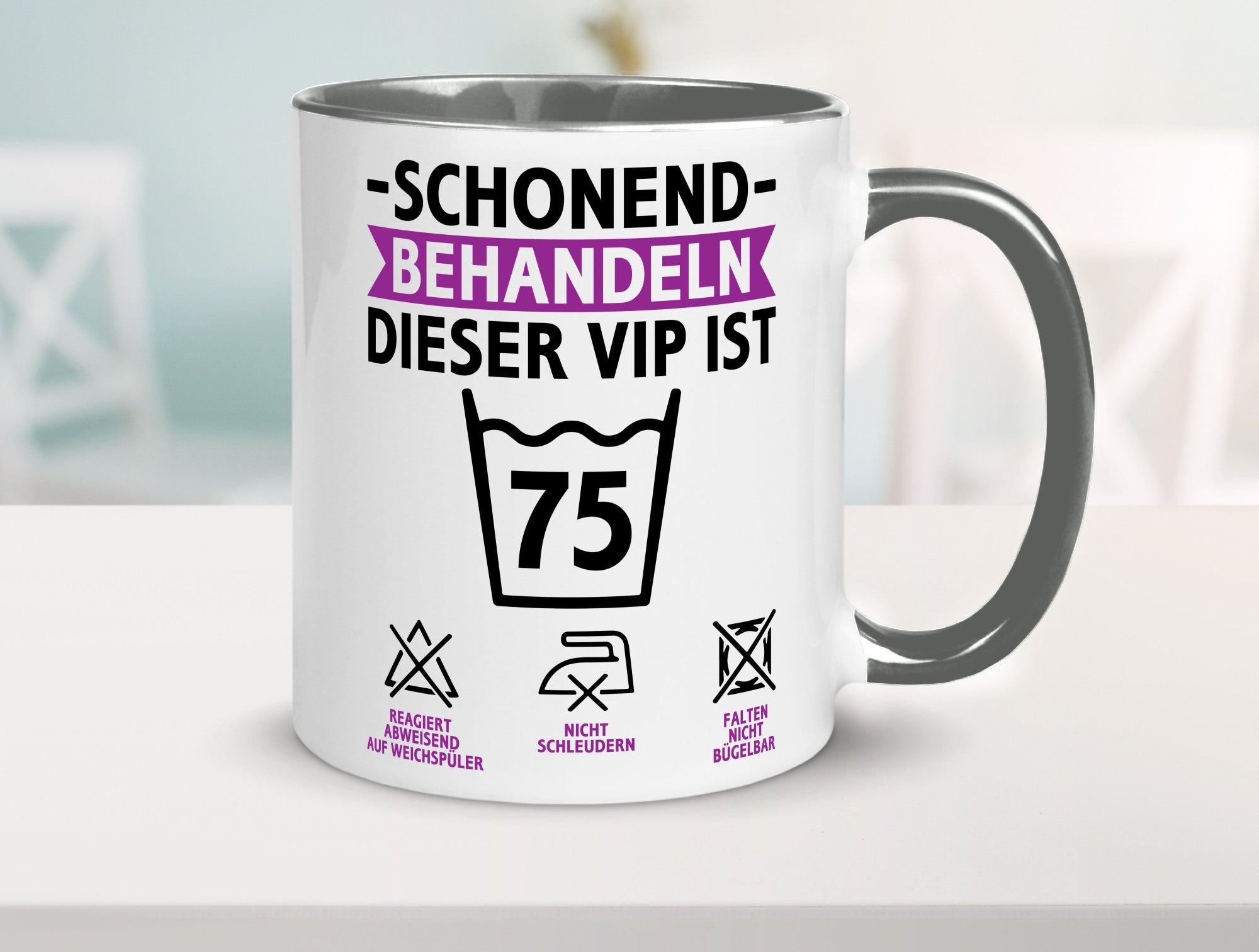 75 Geburtstag | schonend behandeln Jahre v2 lustiger Spruch Geschenk