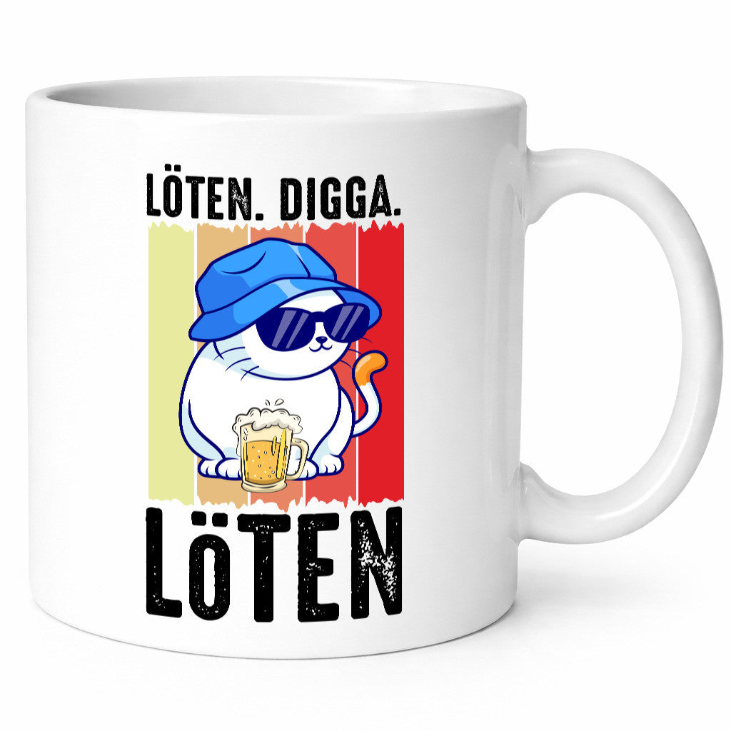 Löten Digga | Katze mit Bier Bierkatze Geschenk Tierliebhaber Humor lustiger