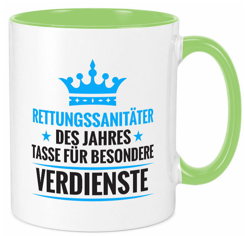 Besonderer Verdienst: Rettungssanitäter | Sanitäter Humor Geschenkidee Tasse