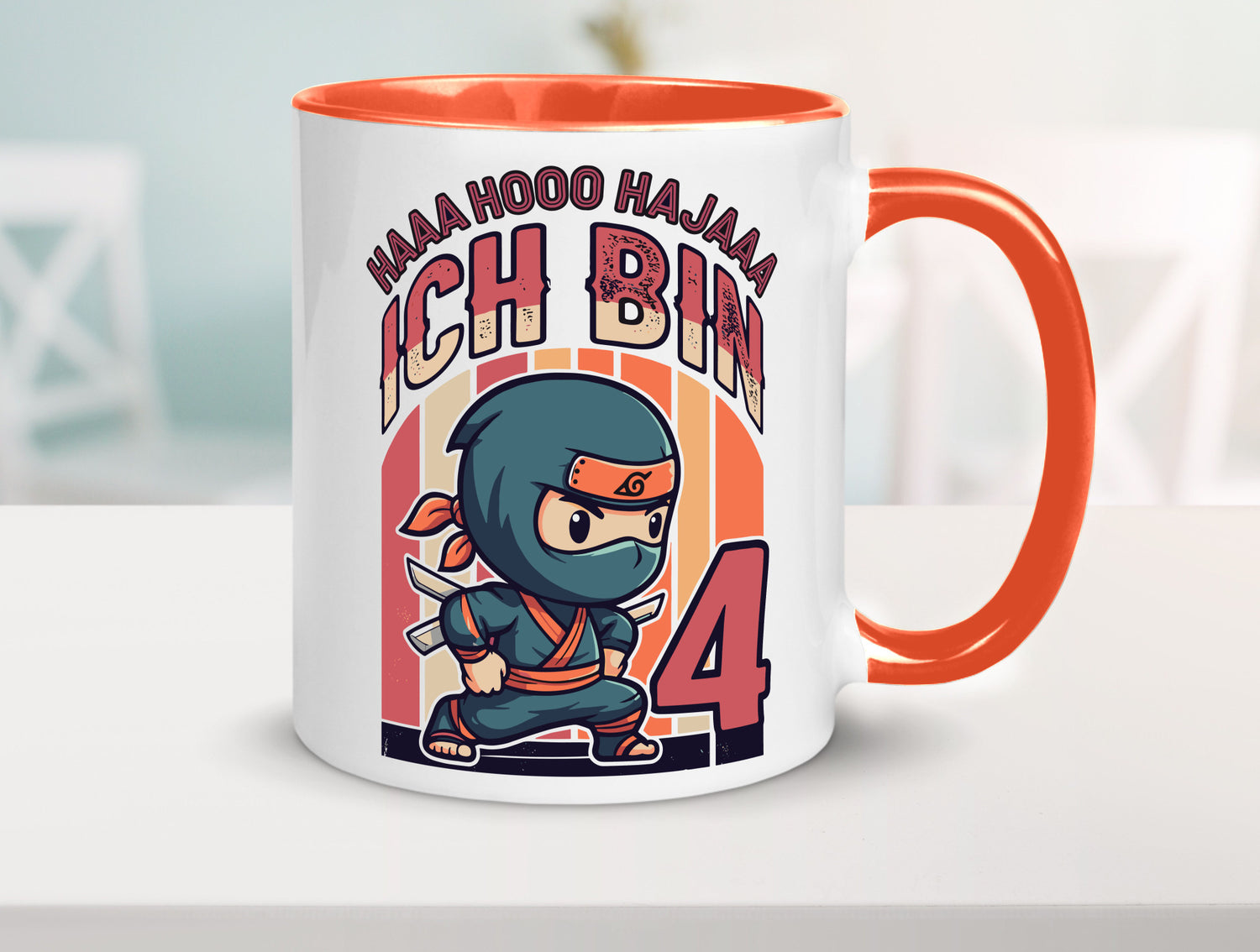 4. Geburtstag | Ninja Junge 4 Jahre lustiger Spruch Geschenk Geschenkidee Tasse