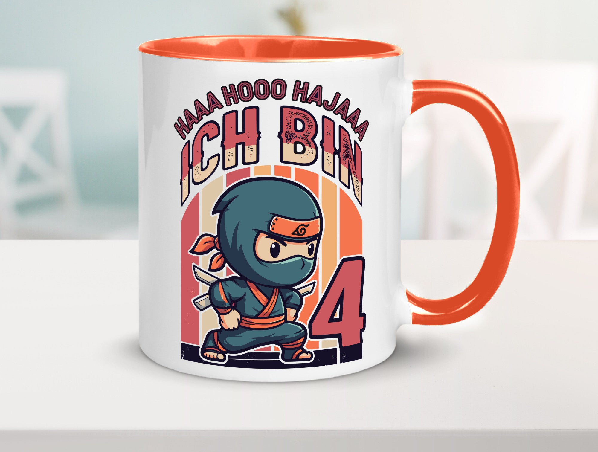 4. Geburtstag | Ninja Junge 4 Jahre lustiger Spruch Geschenk Geschenkidee Tasse
