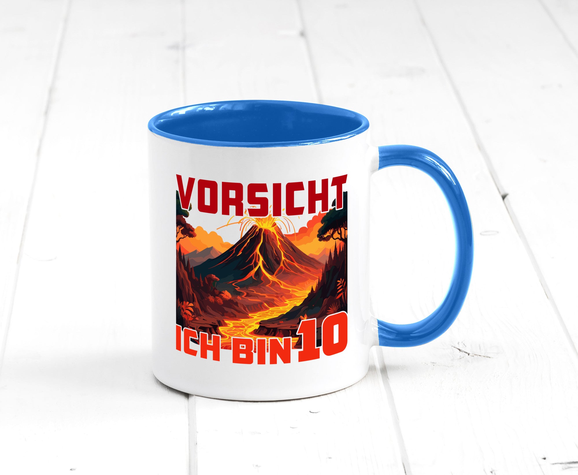 10. Geburtstag | 10 Jahre Vulkanausbruch Vulkan Humor Geschenkidee Tasse