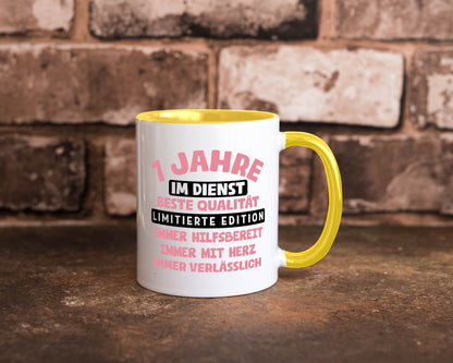 7 Jahre im Dienst | Jubiläum Arbeit v11 lustiger Spruch Geschenk Kollegen Büro