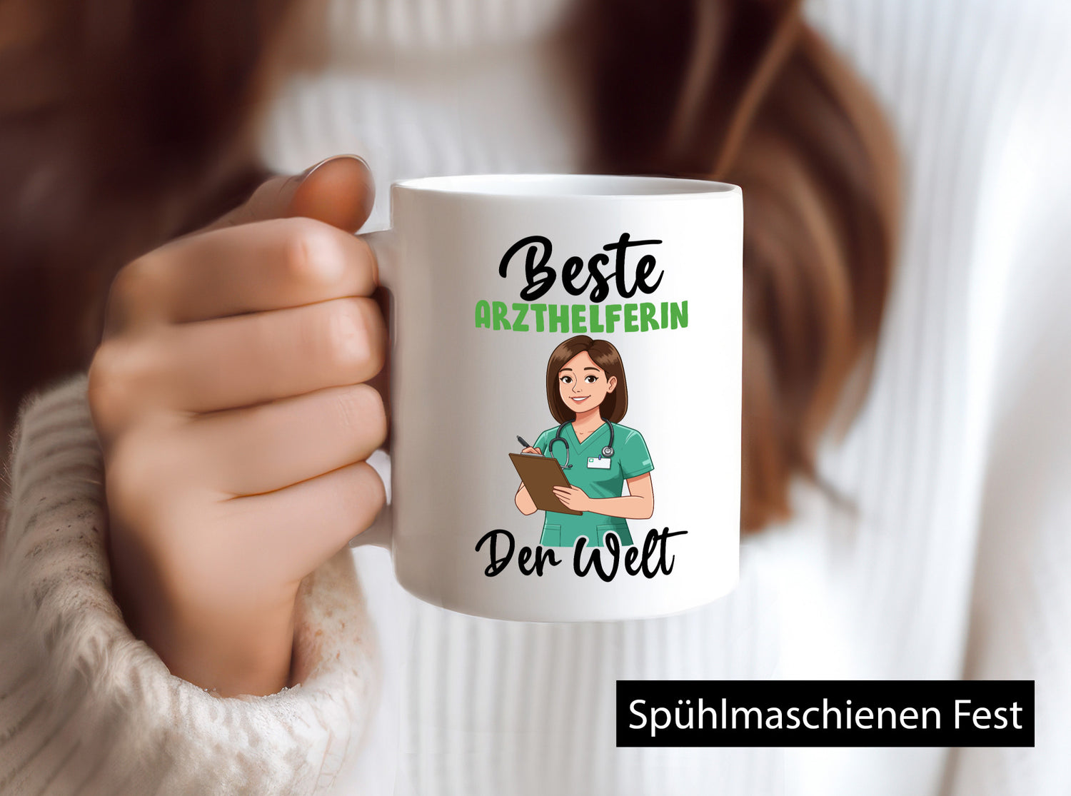 Beste Arzthelferin | Fachangestellte Medizin v2 Geschenkidee Humor Tasse