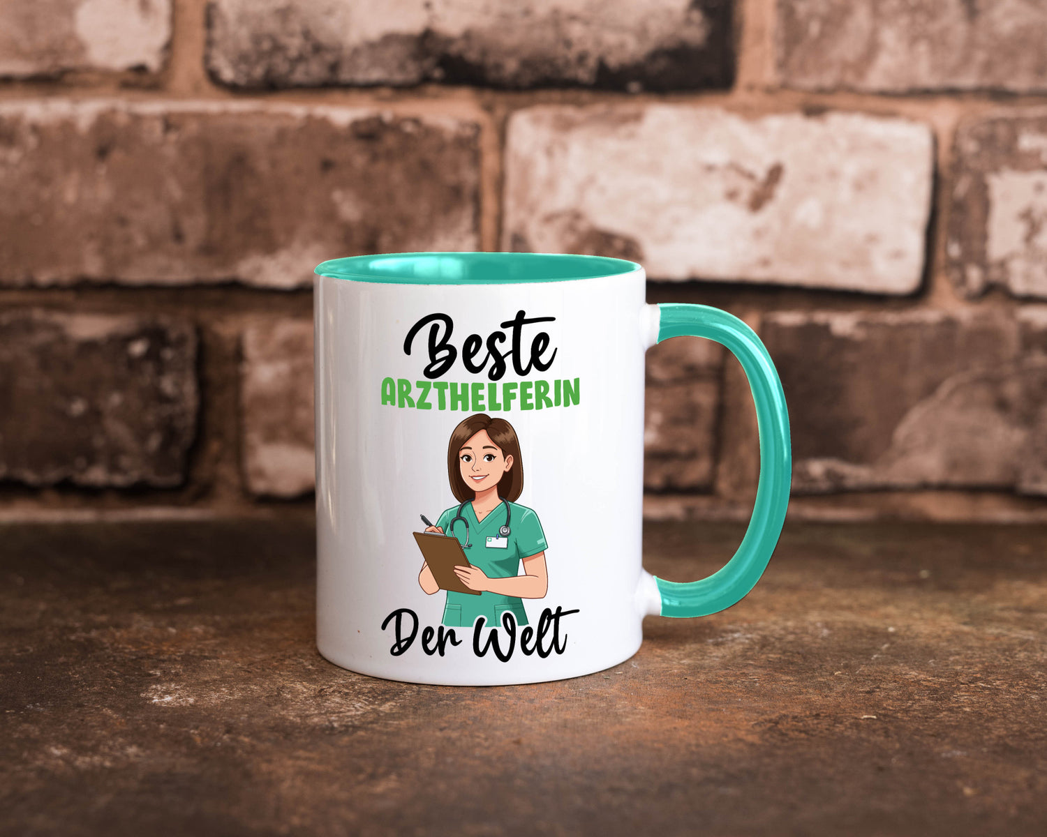 Beste Arzthelferin | Fachangestellte Medizin v2 Geschenkidee Humor Tasse