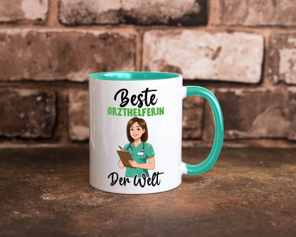 Beste Arzthelferin | Fachangestellte Medizin v2 Geschenkidee Humor Tasse