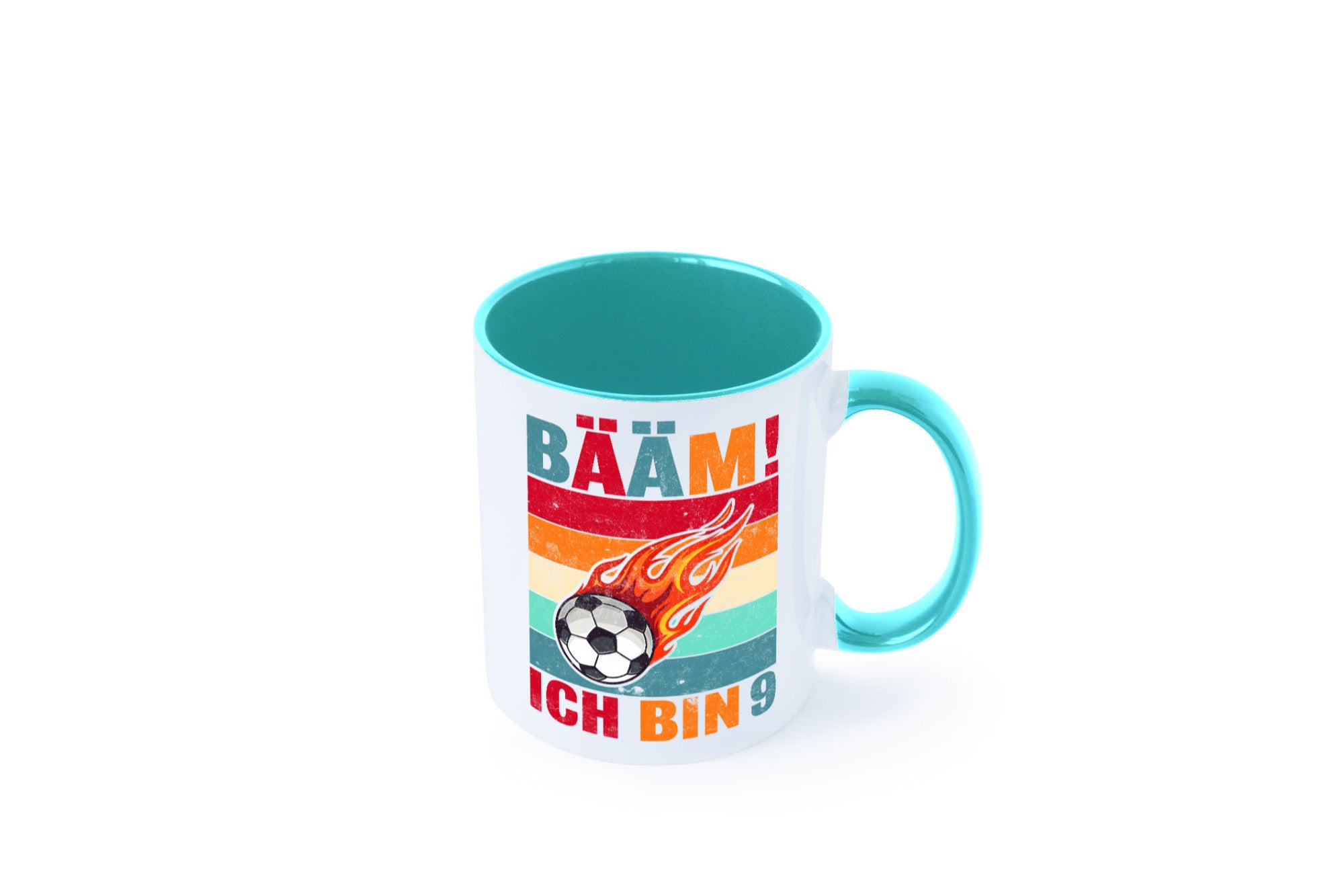 9. Geburtstag | Bääm ich bin 9 Fußball Geschenkidee Humor Tasse