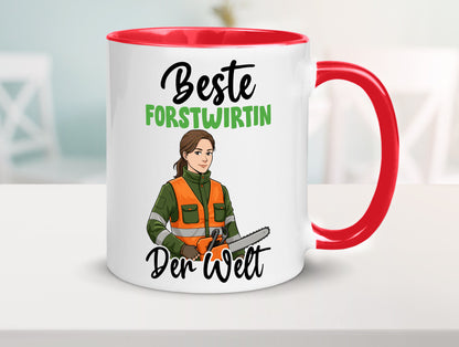 Beste Forstwirtin | Forst Wirtin v2 lustig Humor Geschenkidee Geschenk Tasse