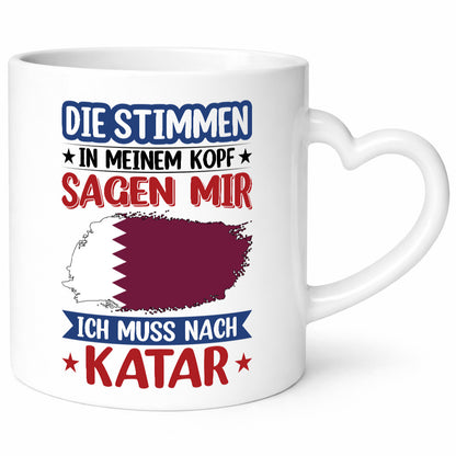 Katar | Urlaub Stimmen in meinem Kopf Traumland Geschenk Humor Geschenkidee