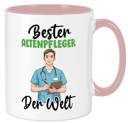 Bester Altenpfleger | Pflegepersonal lustiger Spruch Geschenk Humor Tasse