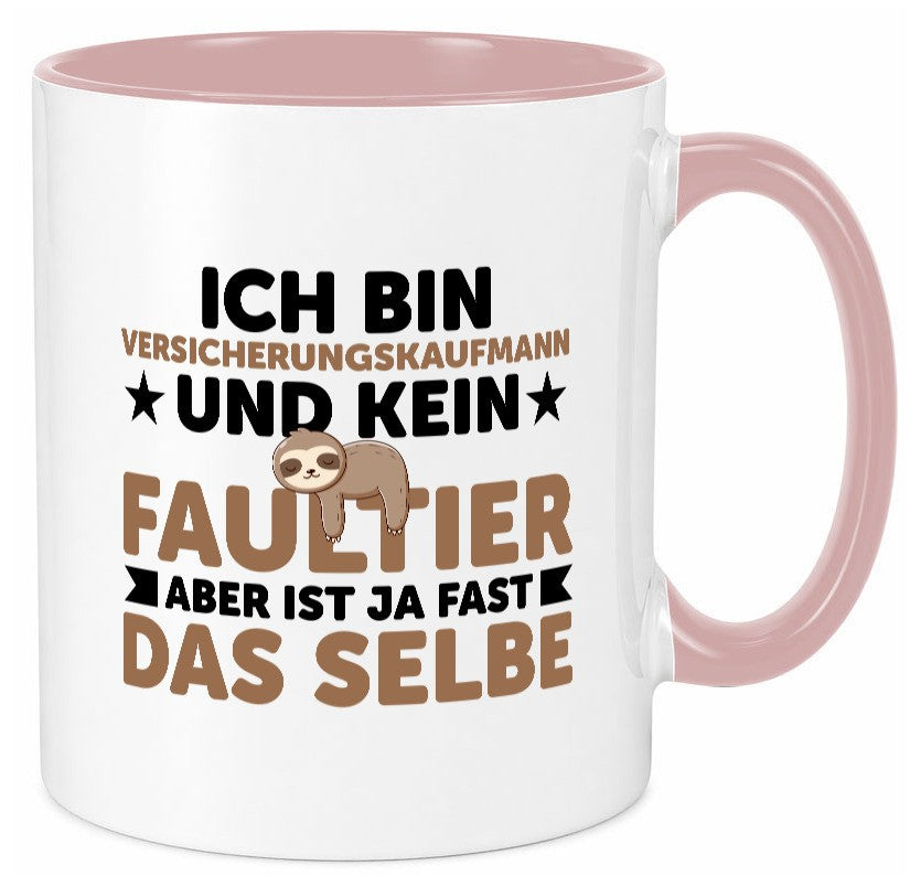 Ich bin kein Faultier: Versicherungskaufmann | Kaufmann v2 Geschenk Tasse