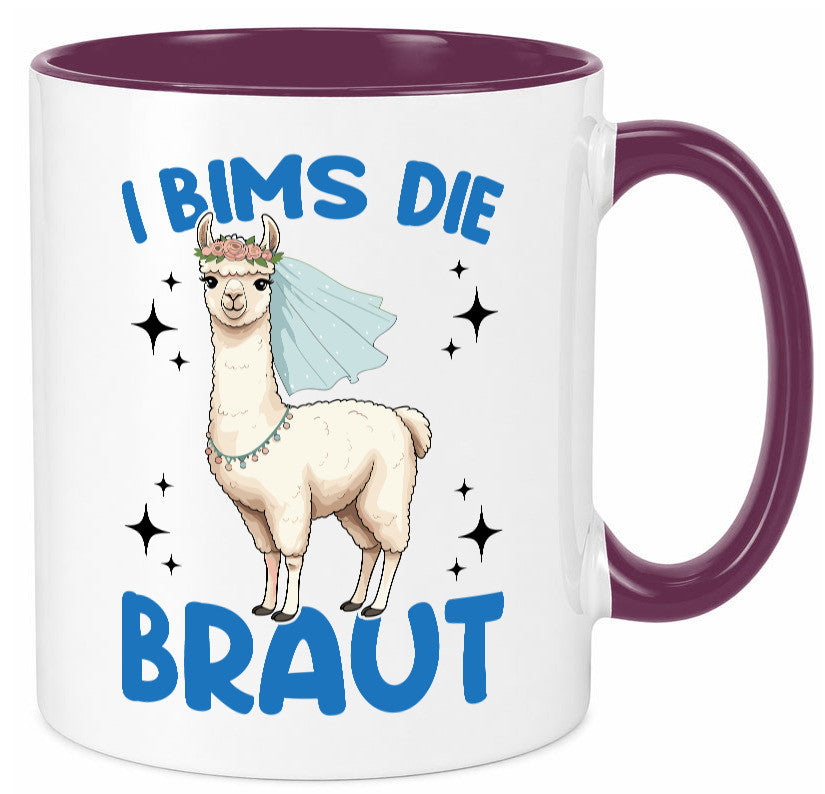 I Bims die Braut | Lama JGA Hochzeit lustig Humor Geschenkidee Geschenk Tasse