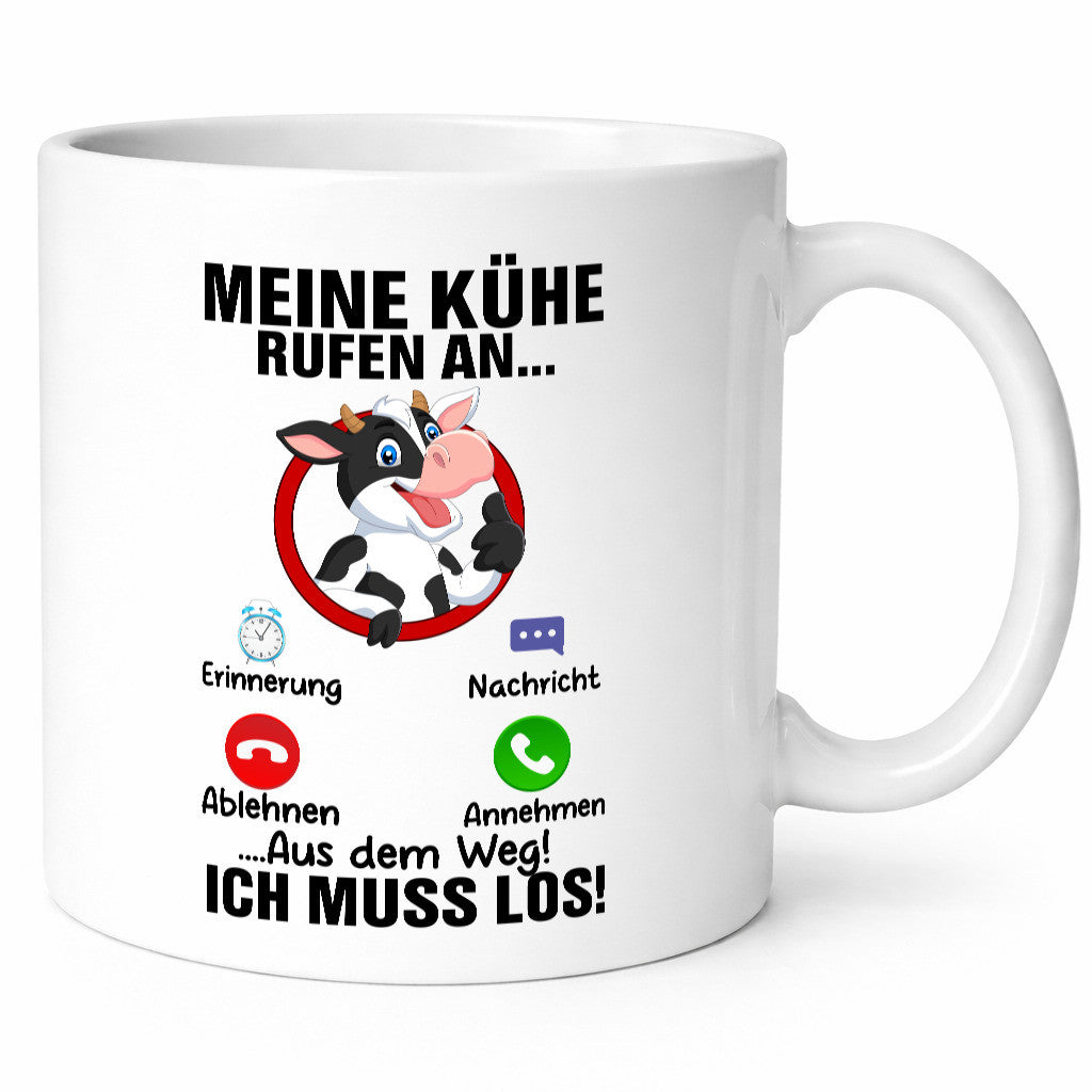 Meine Kühe rufen an | Landwirt Kuh Bauernhof Geschenk Humor Geschenkidee