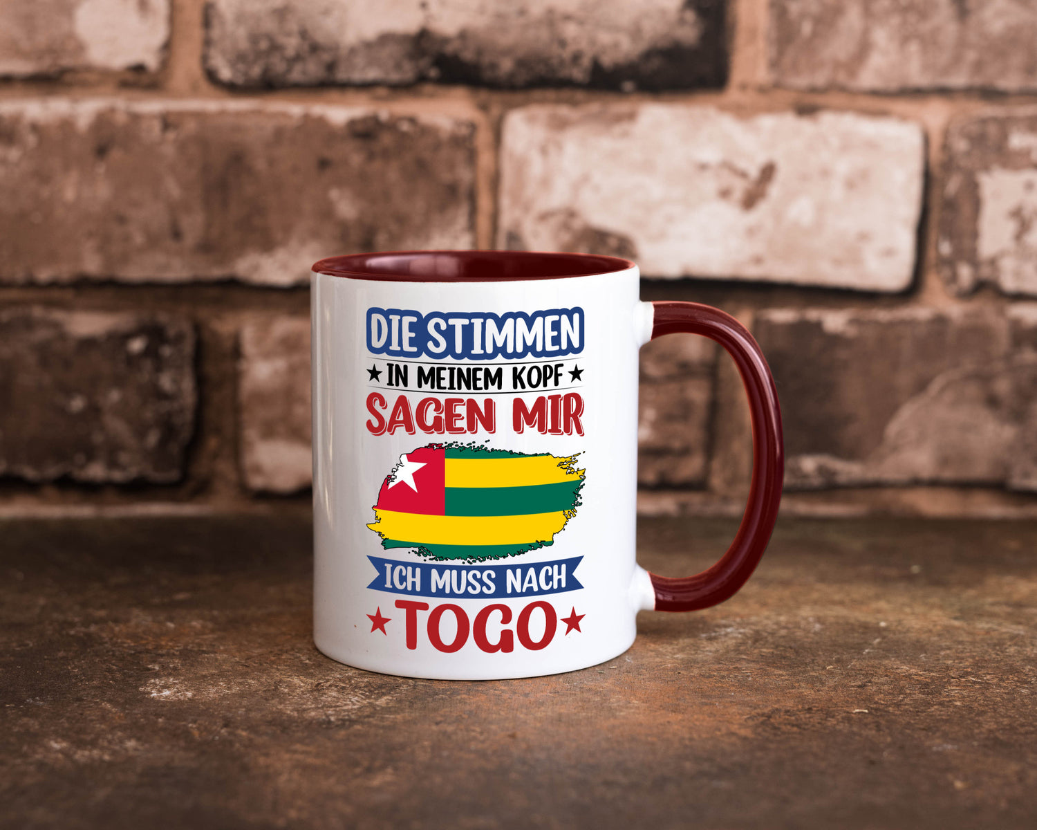 Togo | Urlaub Stimmen in meinem Kopf Traumland Humor Geschenkidee Tasse