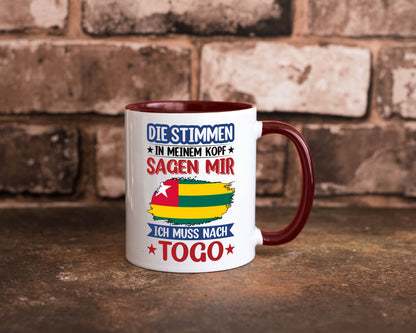 Togo | Urlaub Stimmen in meinem Kopf Traumland Humor Geschenkidee Tasse