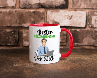 Bester Bürokaufmann | Kaufmann v2 lustig Arbeit Kollegen Büro Geschenk Tasse