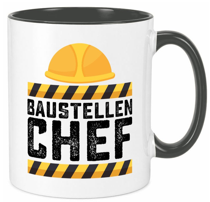 Baustellen Chef | Baustelle Bauherr Bauleiter Geschenkidee Arbeit Kollegen Büro Tasse