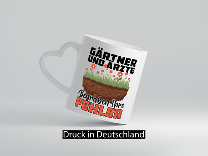 Gärtner und Ärzte begraben ihre probleme | Humor Geschenkidee Tasse