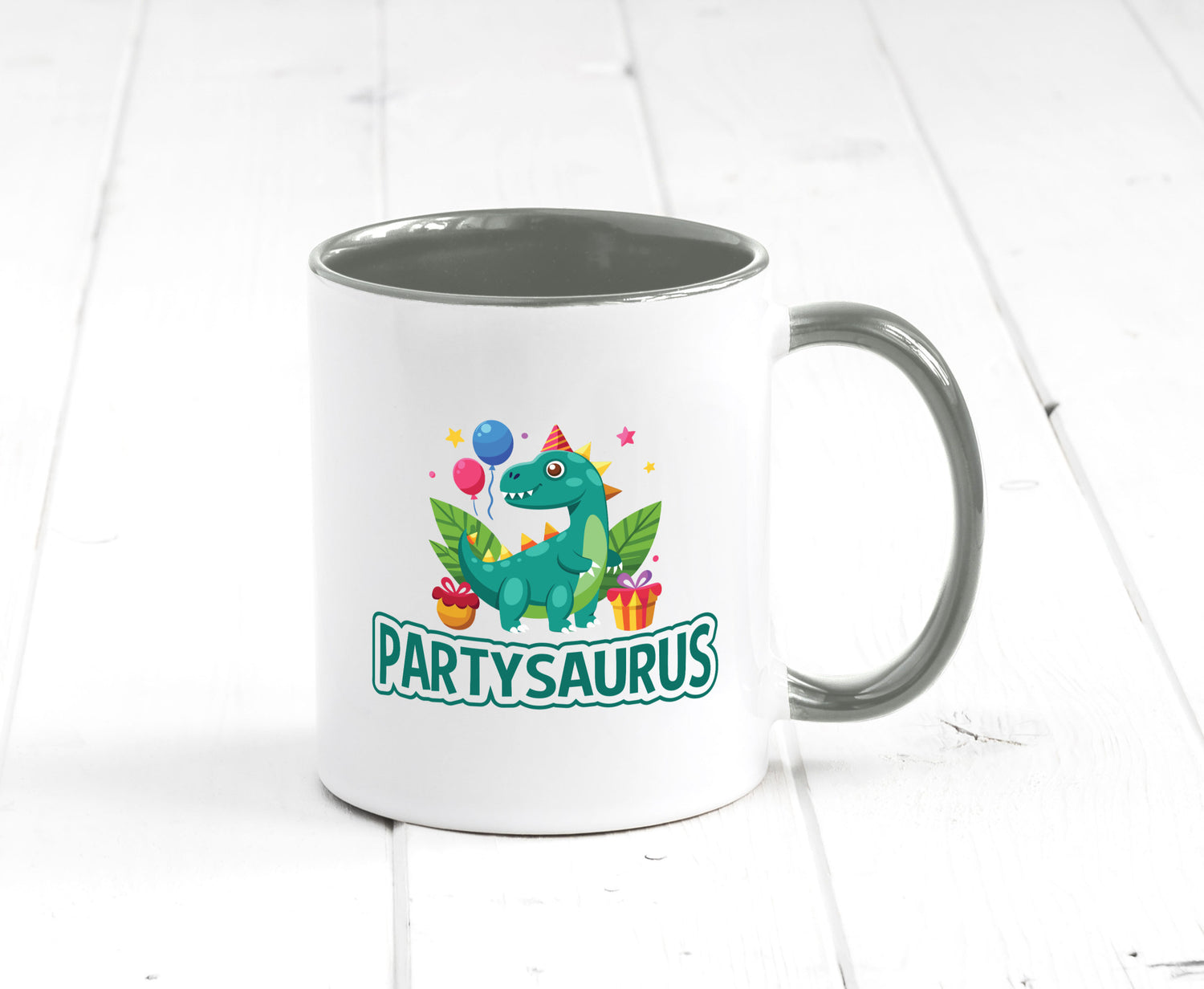 Partysaurus | Geburtstag Dinosaurier Luftballon Geschenkidee Humor Tasse
