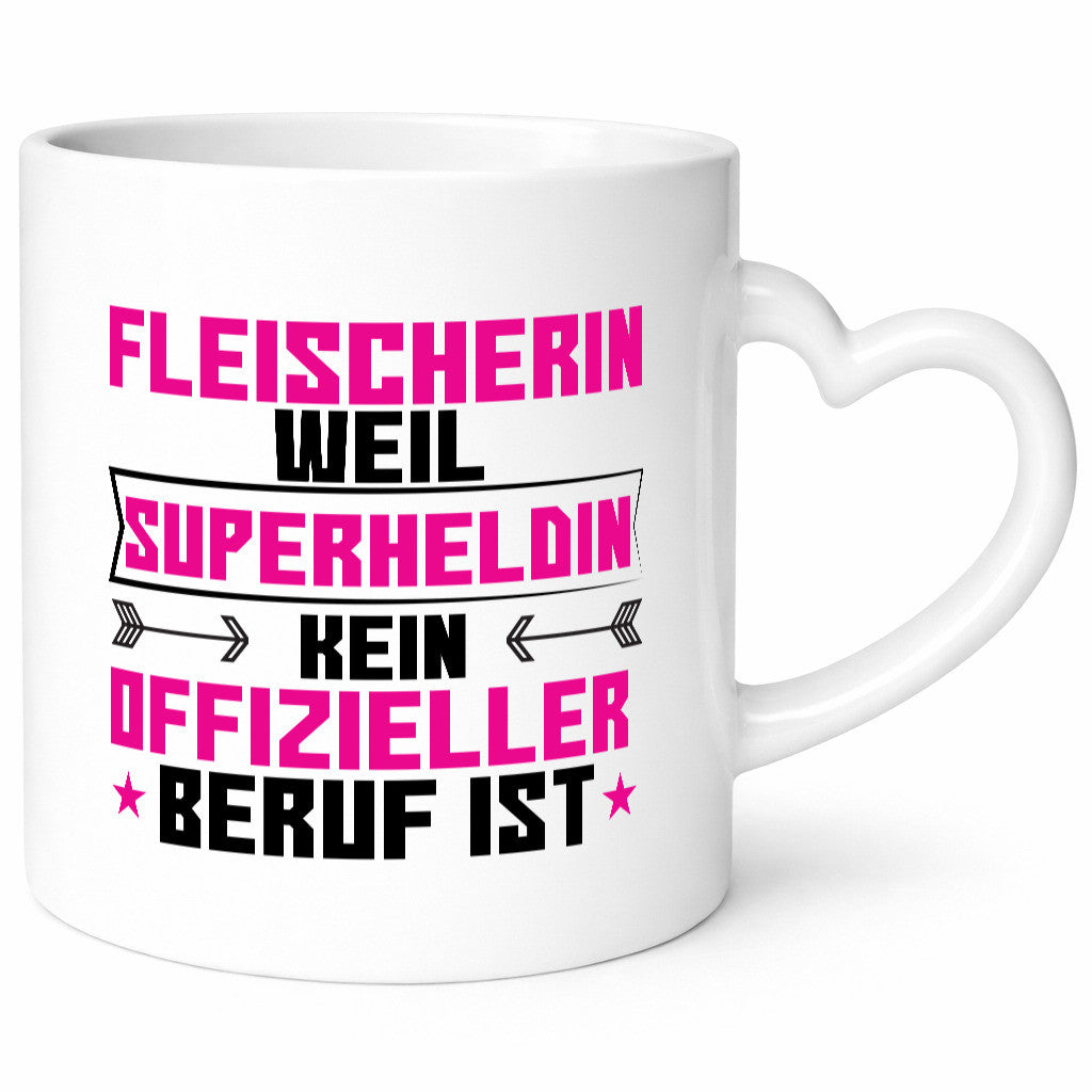 Superheldin Fleischerin | Schlachterei lustig Humor Geschenkidee Geschenk Tasse