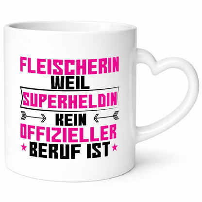 Superheldin Fleischerin | Schlachterei lustig Humor Geschenkidee Geschenk Tasse