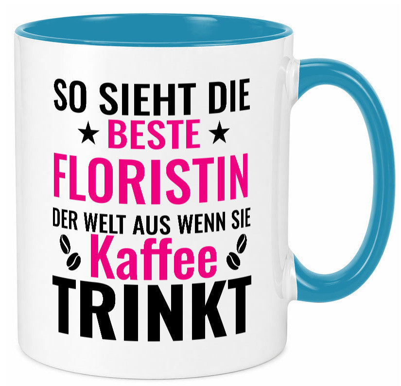 Kaffee trinkt: Floristin | Blumen Verkäuferin lustiger Spruch Geschenk Humor