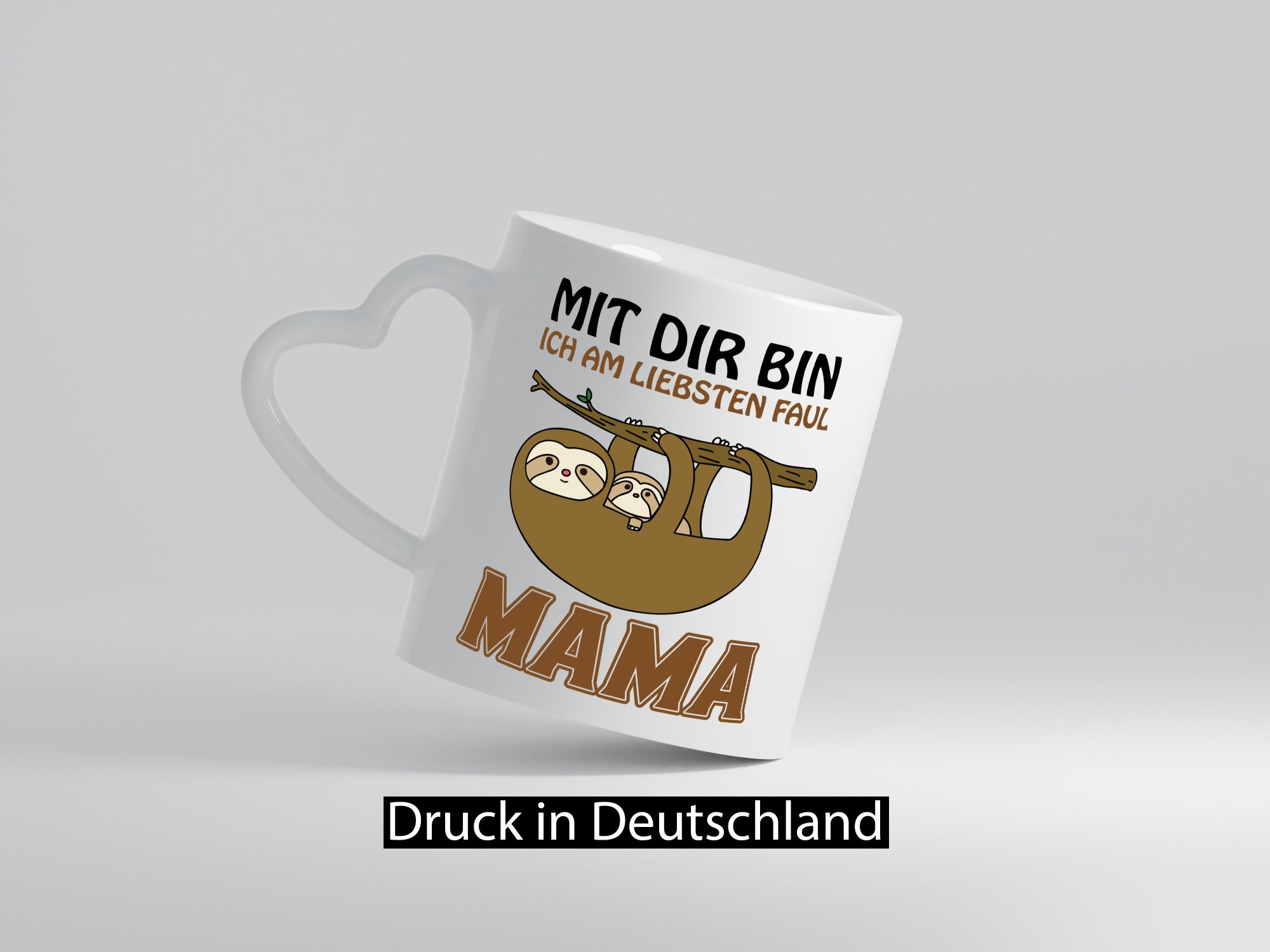 Faultiermama lustig Familie Geschenkidee Geschenk Tasse