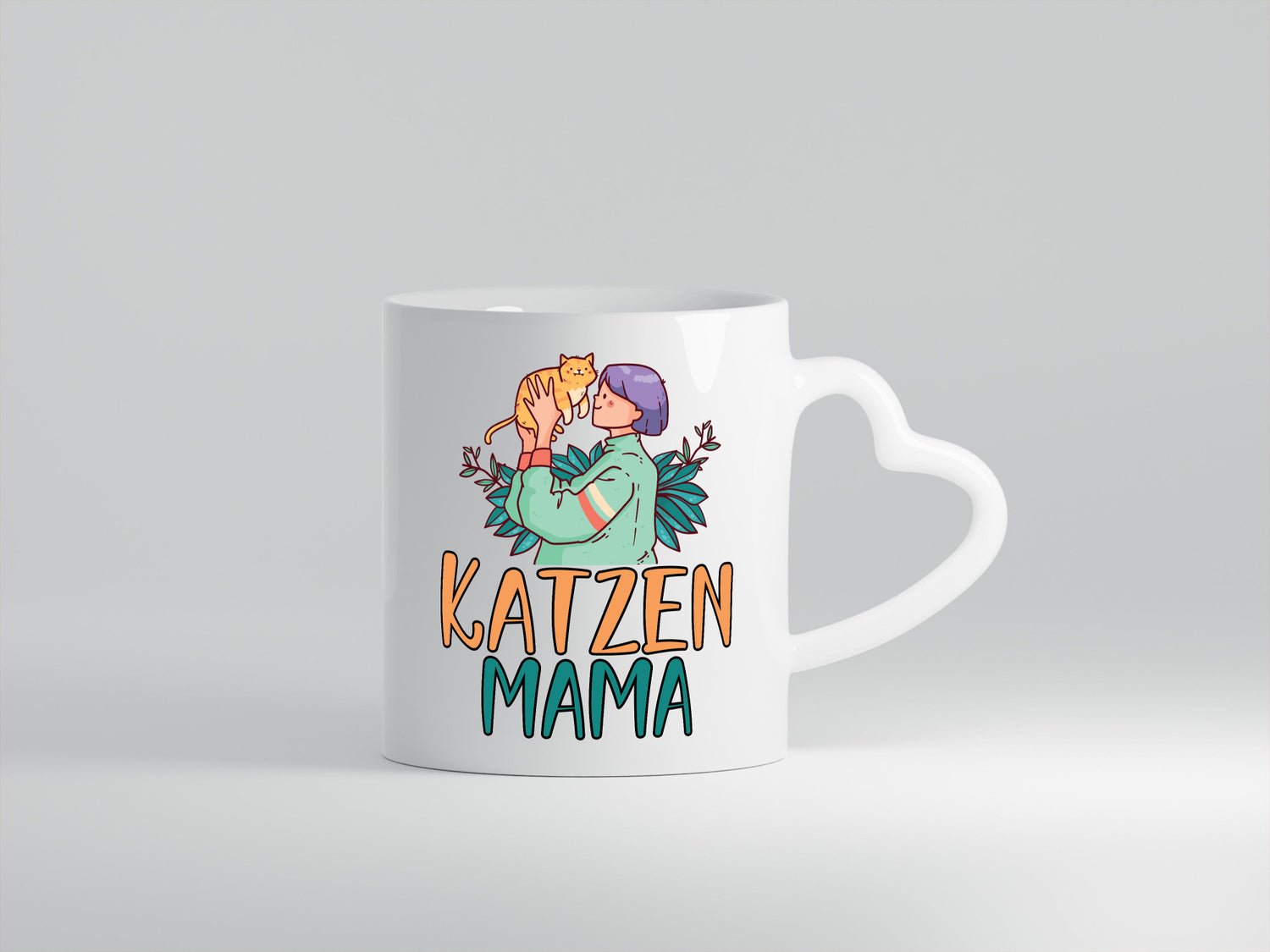 Katzenmama | Katze Mensch Pflanze lustig Familie Geschenkidee Geschenk Tasse