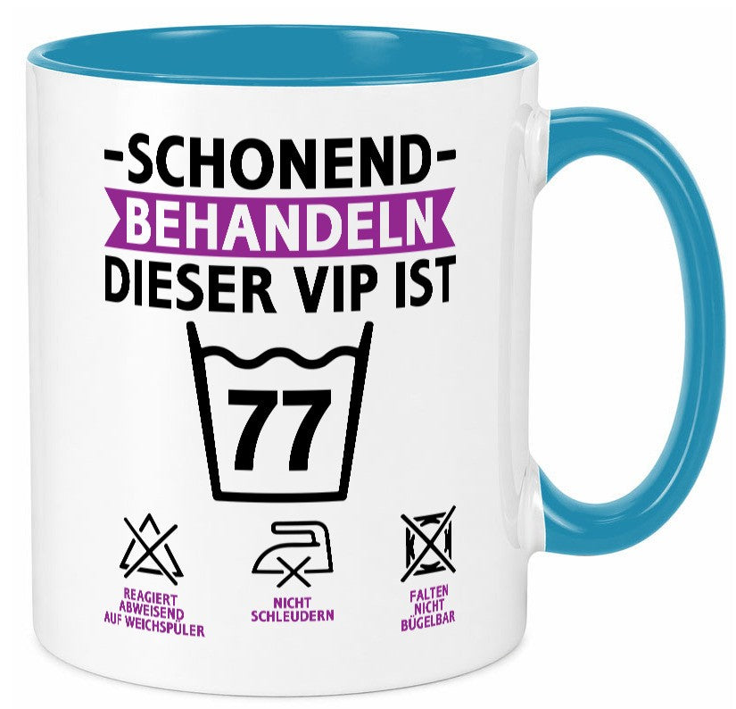 77 Geburtstag | schonend behandeln Jahre v2 lustig Geschenkidee Geschenk Tasse