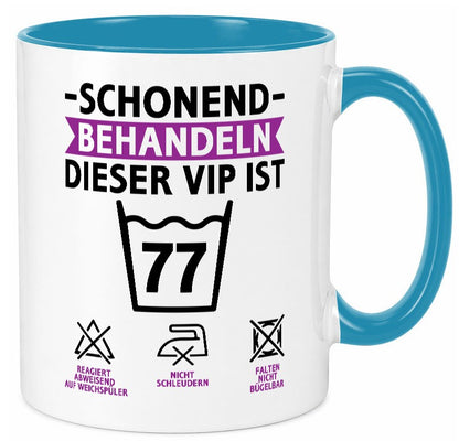 77 Geburtstag | schonend behandeln Jahre v2 lustig Geschenkidee Geschenk Tasse