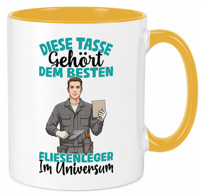 Im Universum: Fliesenleger | Fliesenlegen Bau Geschenk Humor Geschenkidee