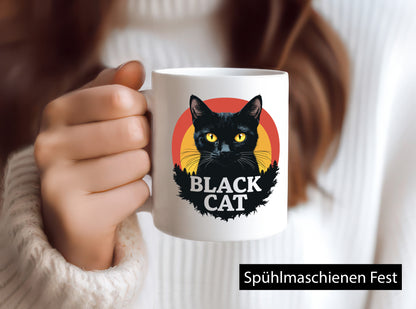 Black Cat | Schwarze Katze Böse Humor Tierliebhaber Geschenkidee Tasse
