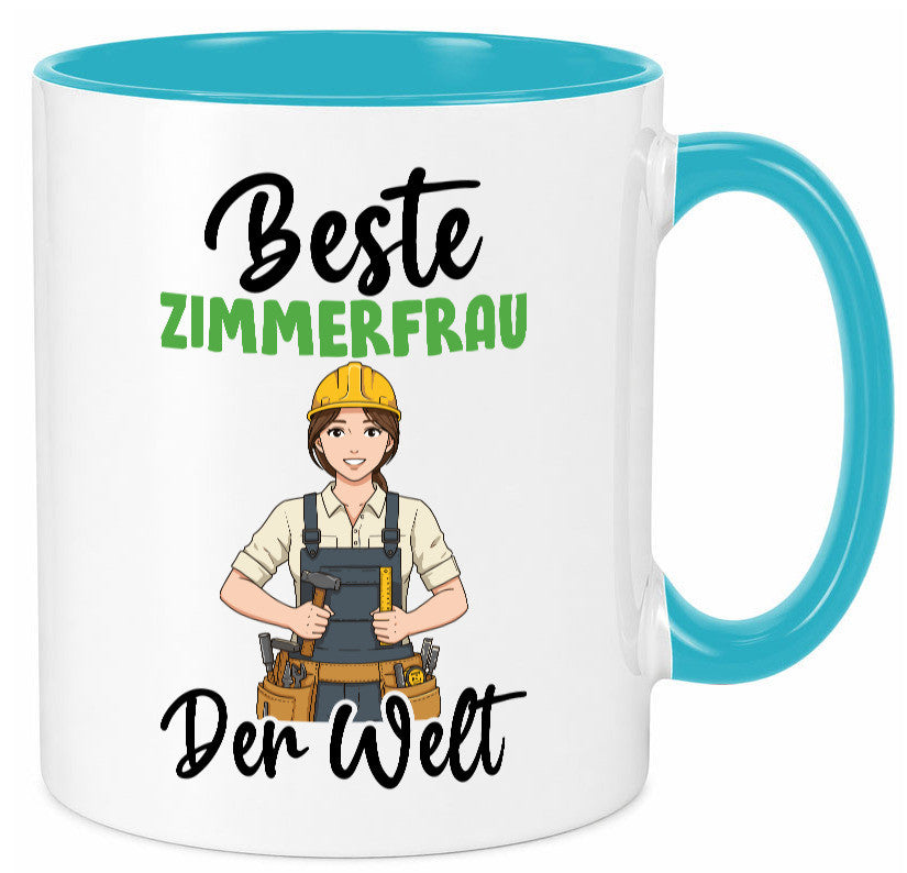 Beste Zimmerfrau| Holzbau | Handwerkerin v2 Geschenk Humor Geschenkidee