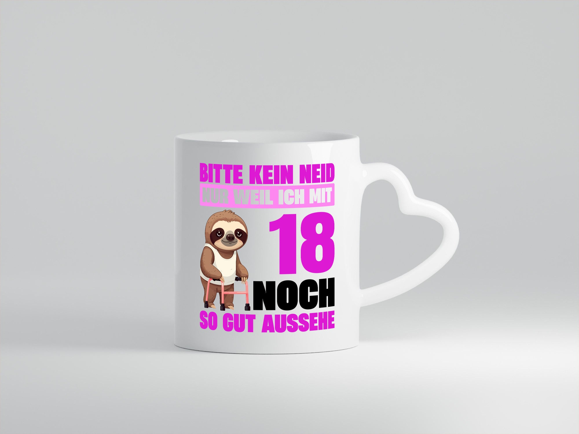 18. Geburtstag | Bitte kein Neid Faultier 18 Jahre Geschenk Geschenkidee
