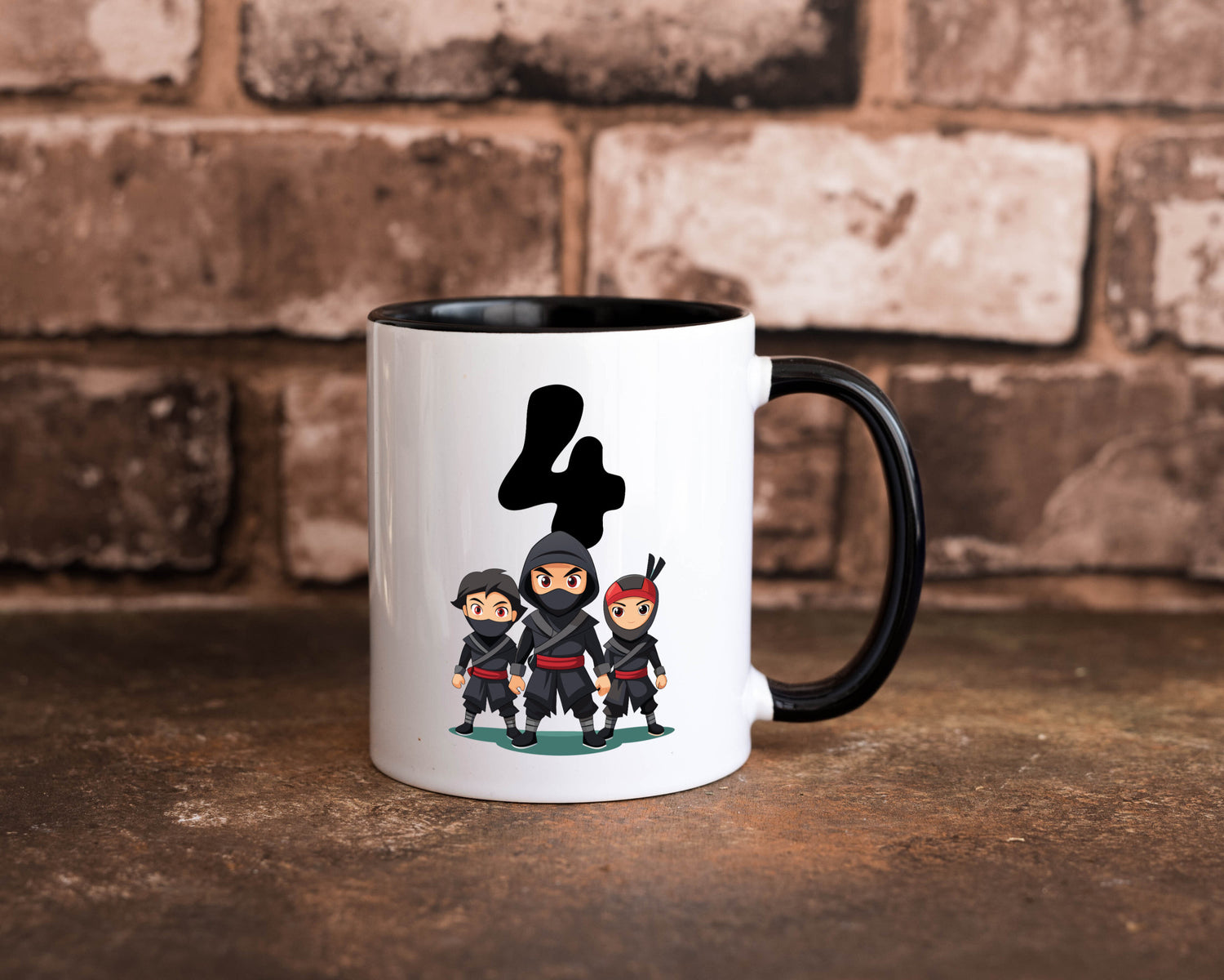 4. Geburtstag | 4 Jahre Ninja lustig Geschenkidee Geschenk Tasse