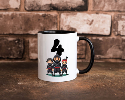 4. Geburtstag | 4 Jahre Ninja lustig Geschenkidee Geschenk Tasse