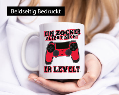 Zocker altern nicht Geschenk Humor Geschenkidee lustiger Spruch Tasse