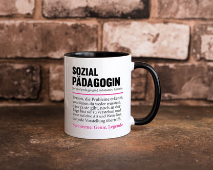 Sozialpädagogin | Spruch lustig Humor Pädagogin v2 Geschenkidee Geschenk Tasse