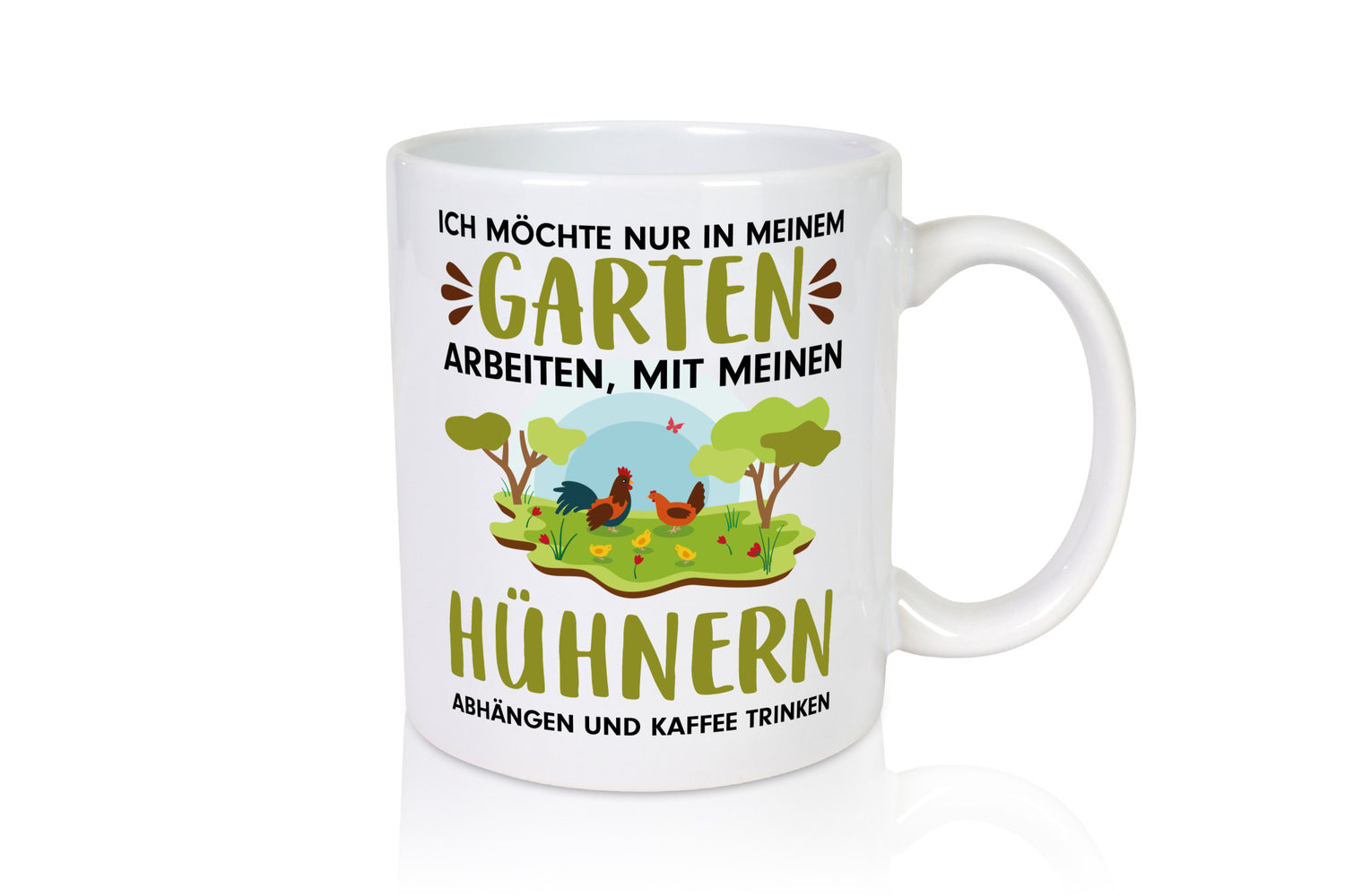 Garten Hühner | Gartenarbeit Tasse Bauernhof Spruch lustiger Geschenk Arbeit