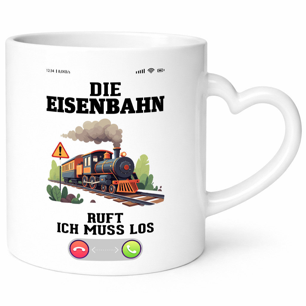 Die eisenbahn ruft an | Lockführer zug v2 Humor Geschenkidee Tasse