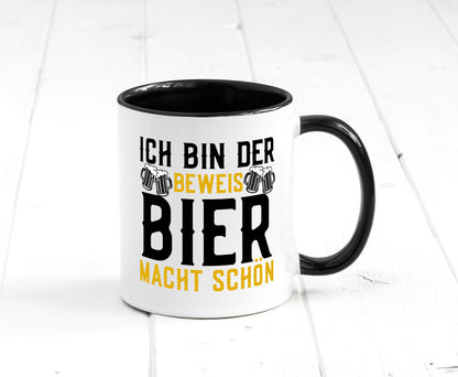 Beweis Bier macht schön | Biertrinker Party Pils Geschenk Humor Geschenkidee Tasse