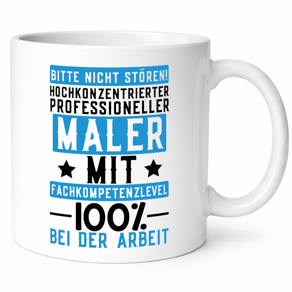100% bei der Arbeit | Maler Malermeister lustiger Spruch Geschenk Kollegen Büro