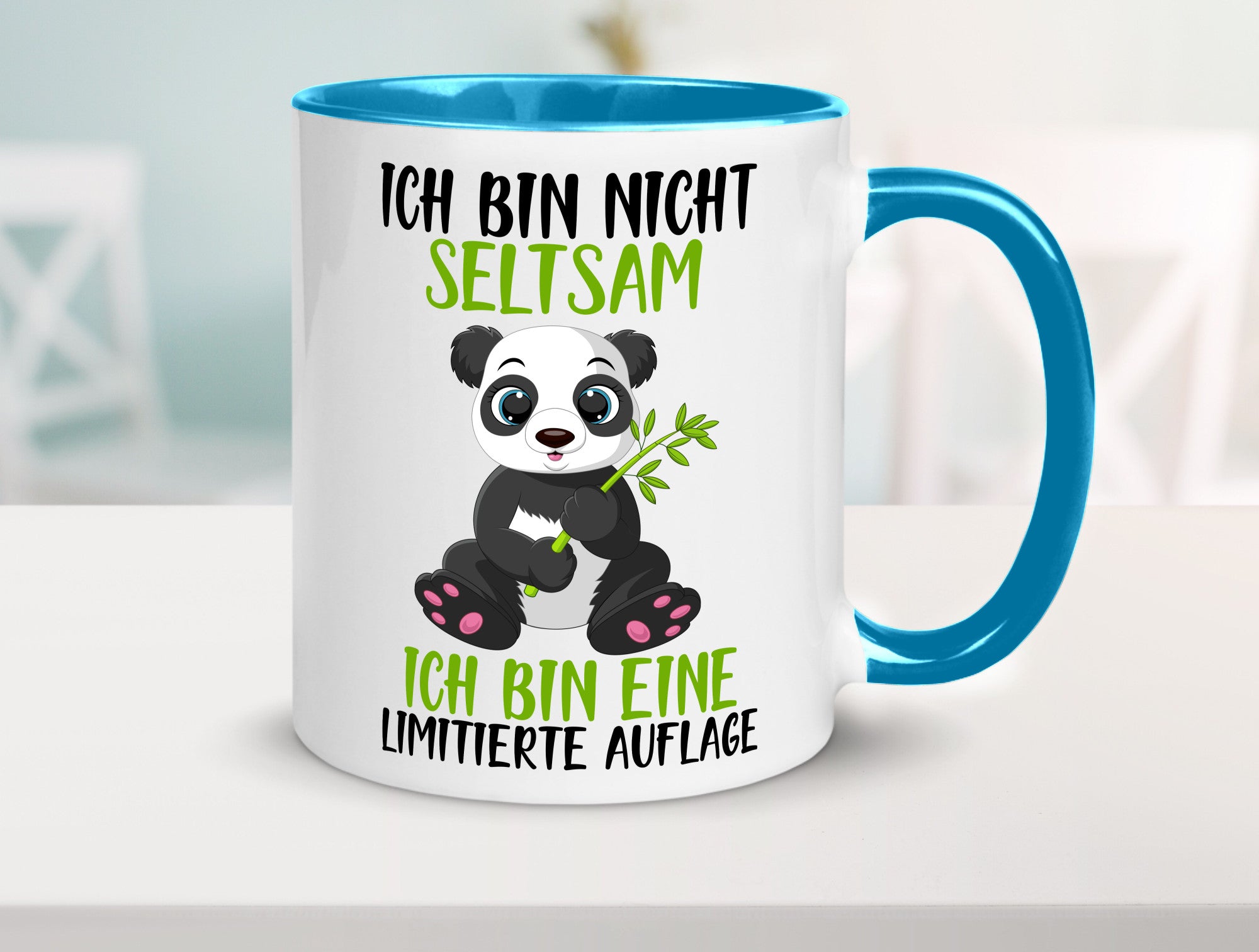Ich bin nicht seltsam | süßer Pandabär lustiger Spruch Humor Geschenkidee Tasse