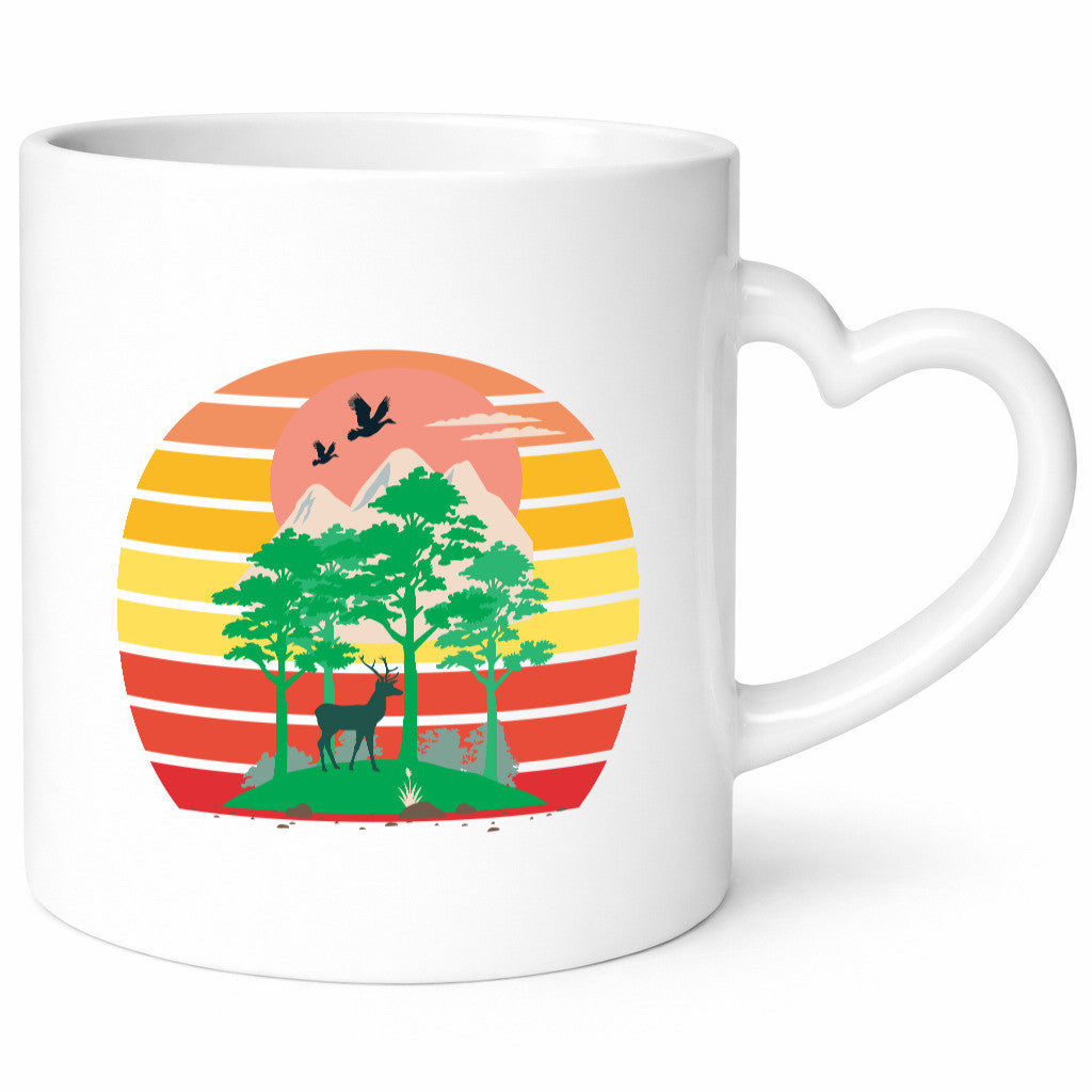 Waldlichtung | Outdoor Natur Bäume Retro v2 Humor Geschenkidee Tasse